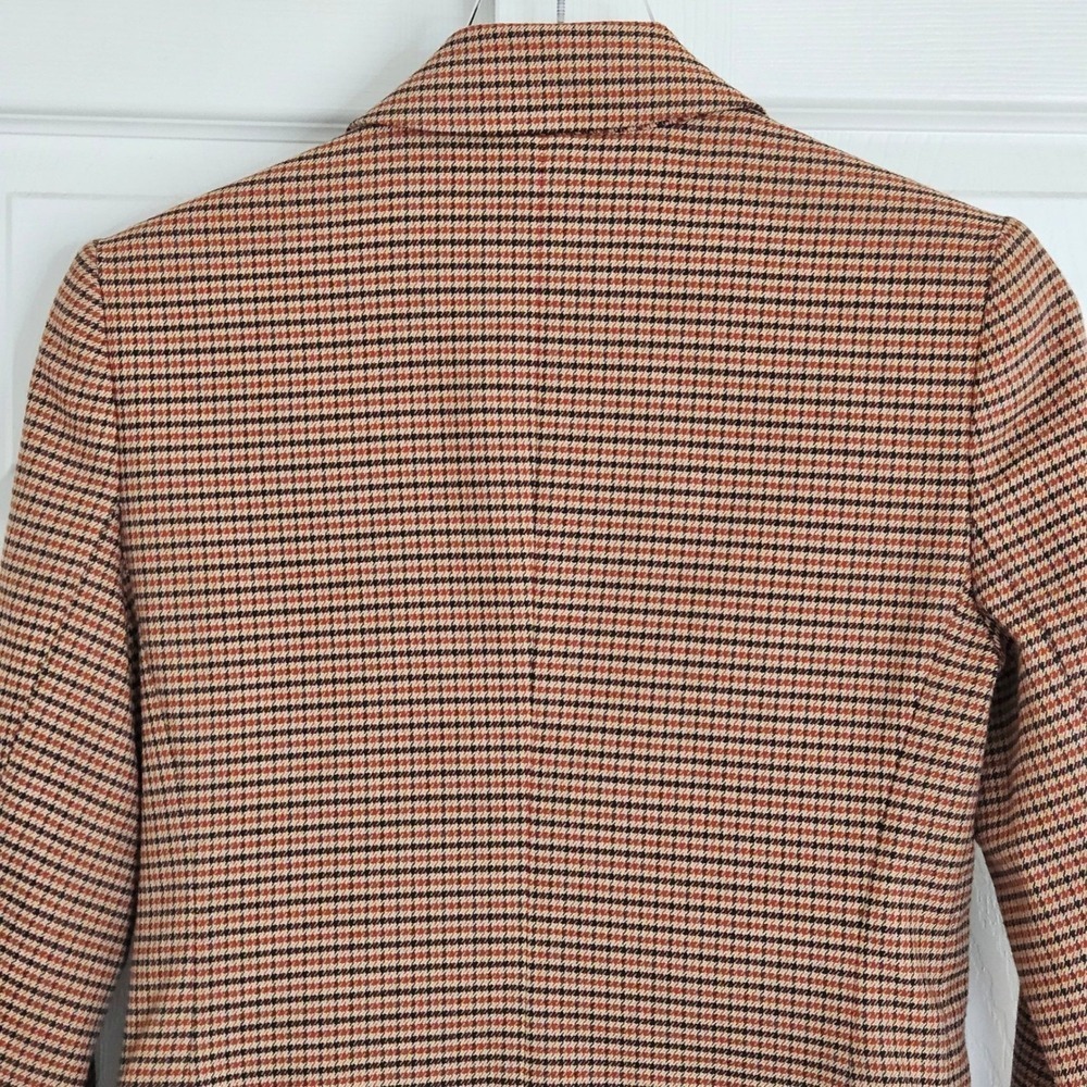 Derek Lam 10 Crosby Allie Houndstooth Plaid Blazer Sz US 2 Business Quiet Luxery - Picture 10 of 14